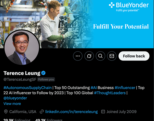 Terence Leung Twitter Page